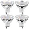 SANSUN Lampadine LED MR16 da 5 W equivalenti a 50 W alogene, attacco GU5.3 bi-pin, 12 V, 4000 K, grandangolo 120°, non dimmerabili (luce diurna, confezione da 4)