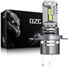 DZG H4 LED Lampadine Faro 6000K Bianco 12V Abbagliante Basso fascio Auto Moto Luce Anteriore, 1 Pezzo