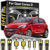 BMT xms 9pz Kit di Luci LED per Interni per Opel Corsa D 2007-2014, Lampadine LED per Interni Auto e Camion 6000K Bianco Luminoso