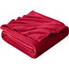 EHEYCIGA Coperta Pile Matrimoniale Maxi, Plaid Letto Coperte Pile di Flanella Calda Morbida, King 230x270 Rosso