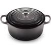 Le Creuset Cocotte rotonda Evolution in ghisa vetrificata con Coperchio, diameter 28 cm, Flint, 21177284442430