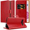 Cadorabo Custodia Libro per Samsung Galaxy S10 PLUS in ROSSO VINACCIA - con Vani di Carte, Funzione Stand e Chiusura Magnetica - Portafoglio Cover Case Wallet Book Etui Protezione