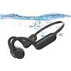 Pinetree Cuffie Conduzione Ossea Nuoto, IPX8 Cuffie da nuoto impermeabili, Auricolari a conduzione d'aria, Auricolari Open-Ear Bluetooth5.2 Auricolari per corsa all'aperto ciclismo, 10H Playtime (nero).