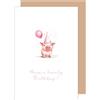 Edition Seidel Biglietto di auguri con busta di alta qualità in carta kraft. Have a lovely Birthday bambini ragazza e ragazzo figlio bambino animale maialino rosa (G3539 SW024)