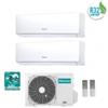 hisense Climatizzatore Condizionatore Hisense Dual Inverter 9+12 Serie HI Comfort 9000+12000 Btu 2AMW42U4RGC Gas R32 A++ Wi Fi Integrato