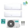 hisense Climatizzatore Condizionatore Hisense Dual Inverter 9+12 Serie HI Comfort 9000+12000 Btu 2AMW42U4RGC Gas R32 A++ Wi Fi Ready