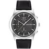 Calvin Klein Orologio analogico multifunzione al quarzo da uomo con cinturino in acciaio inossidabile o in pelle Black