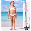 I Am Bikini - Bikini Bianco Con Frange Dorate Bambina Junior 8A