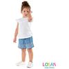 Losan - Completo Maglietta e Shorts in Denim Baby Bambina 12-18m