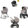 Inglesina - Trio Aptica XT 2024 Con Seggiolino Auto Darwin Isize Tundra Beige con telaio Total Black