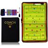 MKNZOME Portatile Lavagna Magnetica Calcio Attrezzatura da Allenamento, Cartella Tattica per Allenatore di Calcio, Lavagna riscrivibile- Coach Board per Organizzazione Giocatori Tattiche e Strategie