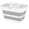 AKTIVE Cestino pieghevole 7 litri, formato rettangolare, 34 x 25 x 20 cm, con coperchio e chiusure di sicurezza, pieghevole compatto, senza BPA, scatola portaoggetti portatile (63112)