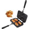 Topiky Teglia per Torta a Forma di Pesce Taiyaki, Padella per Torta a Forma di Pesce a Forma di Pesce, Padella per Pancake a Forma di Pesce, Doppia Padella, Stampo per Cucina Casalinga, Antiaderente, Manico