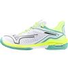 Mizuno Scarpe da tennis da donna Mizuno Wave Exceed Tour 6 CC White/Black/Mizuno Neo Lime EUR 39