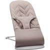 BabyBjörn Sdraietta Bliss - Tessuto, Trapunto a petalo, Grigio sabbia,Design ergonomico, Dondolio naturale, Da 3,5 e 13 kg, da 0 a 2 anni