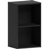 Vida Designs Oxford 2 Ripiano Cubo Libreria, Moderno Space-Saving Mobile contenitore for Soggiorno, Camera da letto or Ufficio, Autoportante Esposizione Shelf, H54xW32xD24cm (Nero)