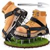 Ohuhu Arieggiatore Prato Scarpe Chiodate per areazione Prato e Giardino, Arieggiatore Scarpe, Scarificatore Arieggiatore Manuale, Sandalo Aeratore Scarpe da Prato per areazione Prato e Giardino, Nero