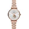 Emporio Armani Orologio Donna, movimento automatico, cassa in acciaio inossidabile da 34 mm in oro rosa con bracciale in acciaio inossidabile, AR60023