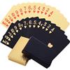 Doukesh Carte Da Magia Cartepoker,Carte Da Poker In Plastica, Carte Da Gioco D'oro,2 Carte Da Gioco Nero E Oro, Plastica Impermeabile Playing Cards, Novità Poker, Strumenti Per Famiglie, Giochi Di Carte.