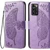 EASSGU Custodia per ZTE Blade A72 5G (6.52 Inches) Flip Folio Cover Magnetica per Telefono in Pelle con 3 Slot per Schede 1 Portafoglio, Case - Viola Chiaro