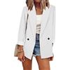 YMING Giacca Abito Formale Elegante da Donna Cappotto Sartoriale Blazer Primaverili Casual Blazer da Lavoro Autunnali Bianco L