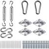 Arreditaly Kit di Fissaggio E Installazione 42 Pezzi Acciaio Inox 316 Inossidabile per Tenda Vela da Sole Parasole Triangolare Quadrata Rettangolare da Giardino Amaca Dondoli Heavy Duty (Kit Di Fissaggio)