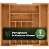 Blumtal Gamma di posate in bambù estensibile, per cassetti con fino a 9 scomparti, per IKEA Maximera grande (33,7 x 44,5 x 5 cm)