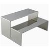 U/ Espositore per scarpe in acciaio inox, superficie a specchio, 2 pezzi, colore: argento