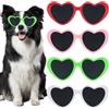 PBAHAUP Occhiali per Cani Occhiali da Sole per Cani Facile da Indossare 4 Pezzi Protezione per Gli Occhi per Cani di Taglia Medio-Grande, Occhiali da Sole per Cani Heart Shape per Cani