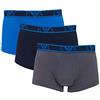 Emporio Armani Confezione 3 Boxer Parigamba Uomo tripack Underwear Articolo 111357 0P715, 66635 Marine/Anthracite/Overseas, XL