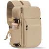 VOESLD Zaino da Viaggio 45x36x20 per EasyJet, Bagaglio a Mano Cabina Sotto il Sedile, Borsa da Viaggio Donna Uomo con Scomparto per PC (Marrone)