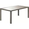 NATERIAL Tavolo da pranzo per giardino Lyra NATERIAL in alluminio con piano in vetro beige per 4 persone 90x160cm