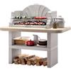 EASY GARDEN BY PALAZZETTI Barbecue fisso a legna e carbonella SAINT TROPEZ EASY GARDEN BY PALAZZETTI