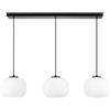 Inspire Lampadario Glamour Aristide nero paralume bianco 3x E27 Ø22cm INSPIRE