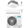 Hisense Climatizzatore Condizionatore Hisense Cassetta 4 vie + Hi Comfort R32 Dual Split Inverter 9000 + 18000 BTU con U.E. 3AMW62U4RJC NOVITÁ Classe A++/A+