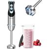 FRESKO Frullatore a immersione, 1000 W, con 12 livelli di velocità, pulsante Turbo, tazza da 700 ml con coperchio, in acciaio inox, per salsa, alimenti per bambini e zuppa
