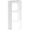 Vida Designs Oxford 3 Ripiano Cubo Libreria, Moderno Space-Saving Mobile contenitore for Soggiorno, Camera da letto or Ufficio, Autoportante Esposizione Shelf, H80xW32xD24cm (Bianco)