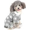 Zunea Pigiama per Cani Piccola Taglia Invernale Cappotto Tuta con cappuccio per Cuccioli Cane Gatti Morbido Caldo Giubbotti Vestiti Felpa Abbigliamento Cani Costume per Natale Halloween Grigio L