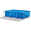 Intex 28272NP Piscina Fuori Terra Rectangular Frame Rettangolare; 3834 L Acciaio e PVC Blu 300x200x75 cm Senza Pompa Filtro 300 x 200 x 75 cm Blu