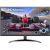 LG 32UR550 Monitor 32'' UltraHD 4K LED VA HDR 10 3840x2160 4ms AMD FreeSync 60Hz Audio Stereo 10W HDMI 2.0 (HDCP 2.2) Display Port 1.4 AUX Stand Pivot Schermo Antiriflesso Flicker Safe Nero