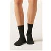 Calzedonia Calzini A Costine Glitter Nero