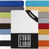 STUDIO Basic SPUGNA Lenzuolo con angoli una piazza e mezza 120 x 200 cm, cotone soffice e morbido, Oeko-TEX 100, Lenzuola sotto elasticizzati, materasso di altezza 15-25 cm, 120x200cm - Bianco