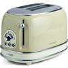 Ariete Tostapane 2 Fette Potenza 810 Watt 6 Livelli di Cottura Funzione scongelamento e Cassetto fondo Raccoglibriciole colore Beige - 155/03 Toaster Vintage