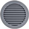 Steinberg14 Griglia di Aerazione Rotonda 125 mm - Griglie di Aerazione in Plastica Grigia - Serranda di Scarico dell'aria con flangia - Coperchio di Sfiato Interno a Parete e a Soffitto