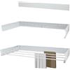 KROMS Stendibiancheria da Parete completamente bianca 100cm - Alluminio Verniciato a Polvere - Lunghezza di asciugatura 6m - Stendino da Parete - Stendino Allungabile - Stendibiancheria da Muro