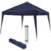 FP-TECH Gazebo pieghevole giardino blu 3X3 automatico richiudibile fisarmonica stand fiera