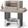 SAROM FUOCO Barbecue fisso in calcestruzzo a carbonella SAROM FUOCO Siena L 33 x H 94 x P 55 cm