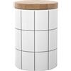 INTIRILIFE Barattolo in ceramica misura M con coperchio - 10 x 14 cm - capacità 700 ml - contenitore con coperchio ermetico, barattolo per tè caffè zucchero muesli pasta, lavabile in lavastoviglie