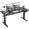 TRIUMPHKEY Scrivania Regolabile in Altezza,140x60cm Pezzo Intero Elettrica Scrivania per Computer con 4 Funzione di Memoria,Scrivania da ufficio,Standing Desk 71-119cm,Nero