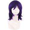 MapofBeauty 14 Pollic/35 cm Corto Cosplay Costume Anime Parrucche Wolf Tail Sintetico Capelli Party Parrucche (Scuro Viola)